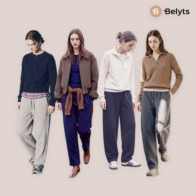 [벨리츠] 26FW 여성 세미 배럴 트레이닝 팬츠 4종