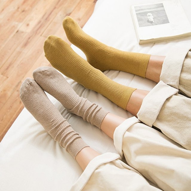 [10켤레+10켤레] 심플컬러 골지중목양말 (총 20켤레세트)