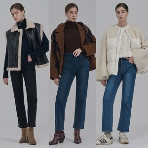 25FW 뱅뱅 여성 본딩 라이크라 소재 스트레이트  데님3종