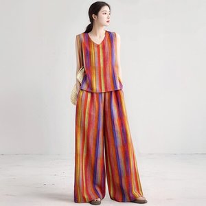 [헬리꽁땡]엔틱민소매루즈핏상하세트(색상선택)