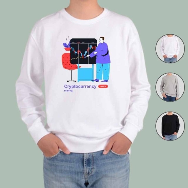 기모맨투맨 가상화폐 비트코인 블록체인 디자인 (WFG2FVO)