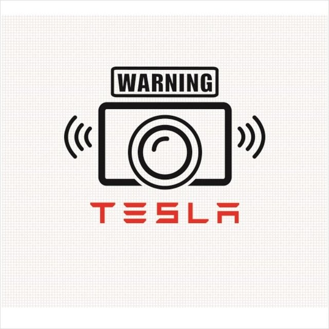 D24 테슬라호환 로고 블랙박스 데칼스티커 TKBL-119 (WFIDMB3)