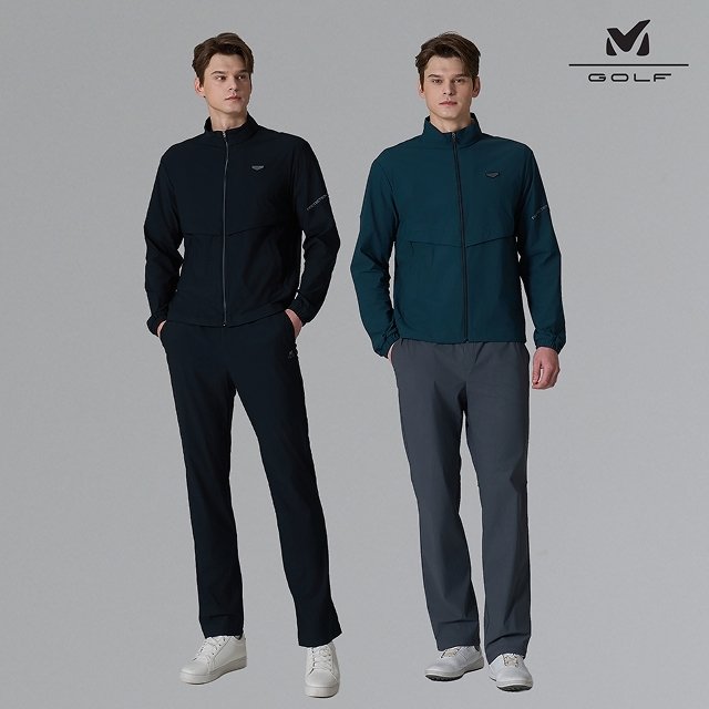 [프리미엄] 밀레골프 26SS 트리코트 스트레치 셋업 2종(자켓+팬츠), 남성