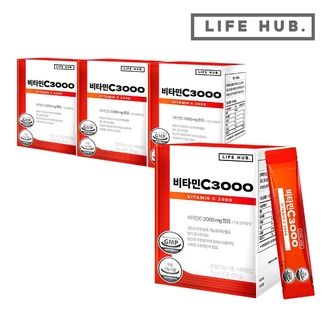 라이프허브 비타민C 3000 4박스(3g x 120포) 4개월분