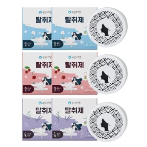 욕실의여왕 고체형 실내탈취제 6개세트(블랙체리2/라벤더2/클린코튼2)