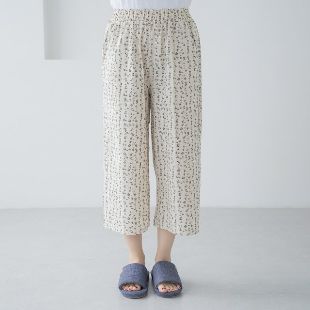 엄마옷 마담4060 라인플라워홈웨어팬츠-QHW2508001-