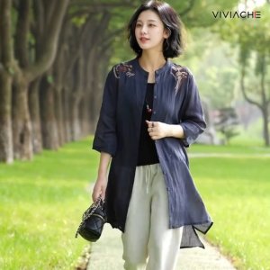 비비아체 숄더자수 롱 자켓1+1