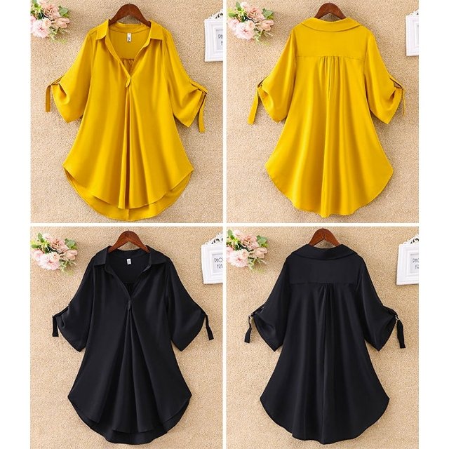 [엘드마마] 심플리 롤업 블라우스 2종