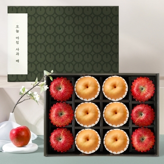 [오늘아침사과]사과배 혼합 선물세트 2호 (사과 6과/배 6과)(9월 1일 순차출고)