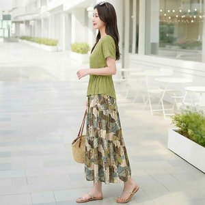 쉐바 세실리 블라우스+쉬폰 스커트