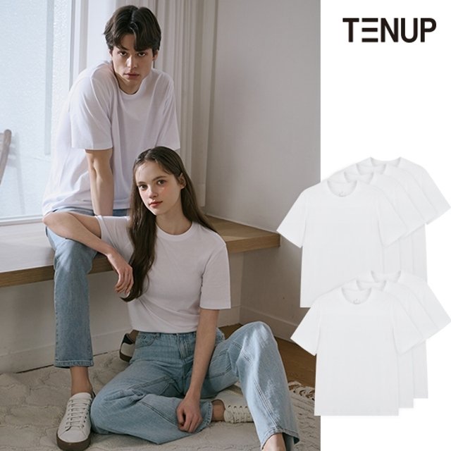 [TENUP] 텐업 UNISEX 오가닉 면 튜블러 티셔츠 7종(4+3), 남녀공용