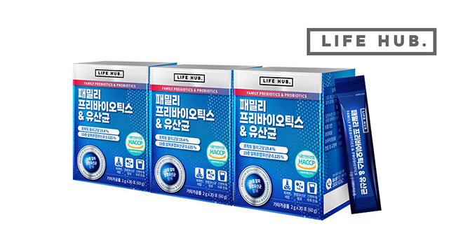 라이프허브 패밀리 프리바이오틱스 유산균 3세트 (2g x 90포) 3개월분