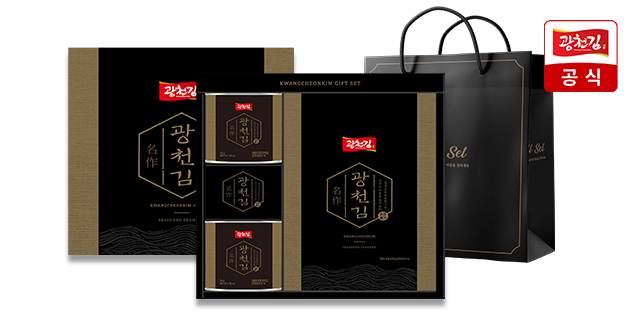 [광천김] 명작 프리미엄 선물세트 (캔김+전장김+쇼핑백)