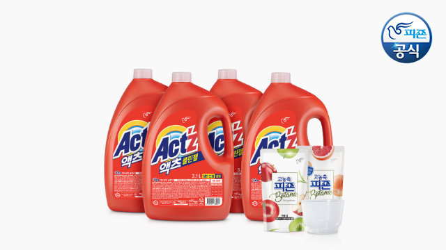 액츠 클린젤 세탁세제 3.1Lx3개+3.1L본품x1개P+보타닉200mlx2개P+계량컵P 추가증정